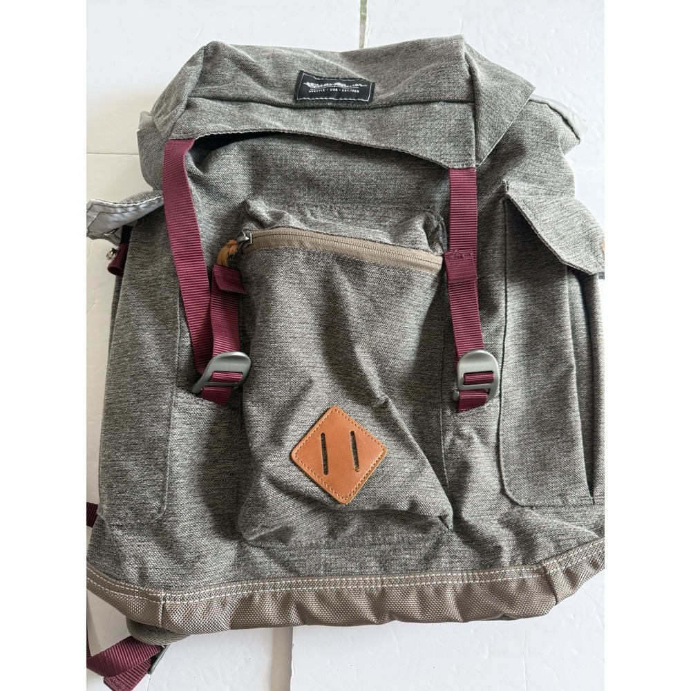 Eddie Bauer Gray Backpack Cinched Top